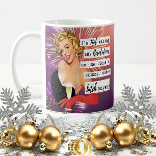 Tasse drôle de Noël Meilleure amie Résolutions de