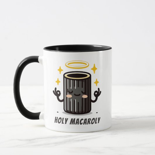 Tasse drôle de pâtes Holy Macaroly – Cute Meditati (Gauche)