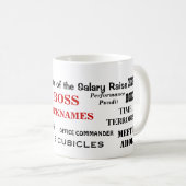 Tasse drôle de patron - surnoms cruels de patron (Devant droit)