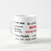 Tasse drôle de patron - surnoms cruels de patron (Devant gauche)