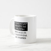 Tasse drôle de pauses horizontales (Devant gauche)