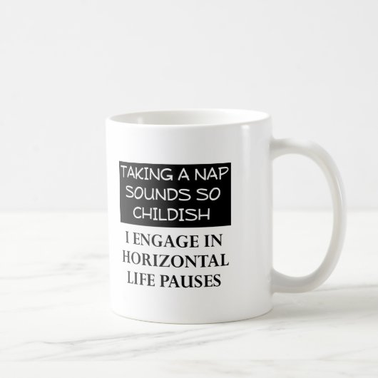 Tasse drôle de pauses horizontales (Droite)