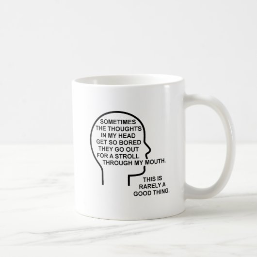 Tasse Drôle de Pensées Ennuyeuses (Droite)