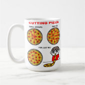 Tasse drôle de pizza coupée (Gauche)