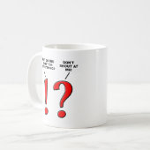 Tasse drôle de ponctuation (Devant gauche)