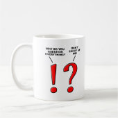 Tasse drôle de ponctuation (Gauche)