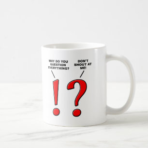Tasse drôle de ponctuation