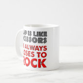 Tasse Drôle de Rap Versus Rock Paper Scissors (Devant gauche)
