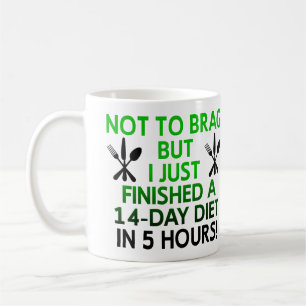 Tasse drôle de régime rapide ou mug de voyage