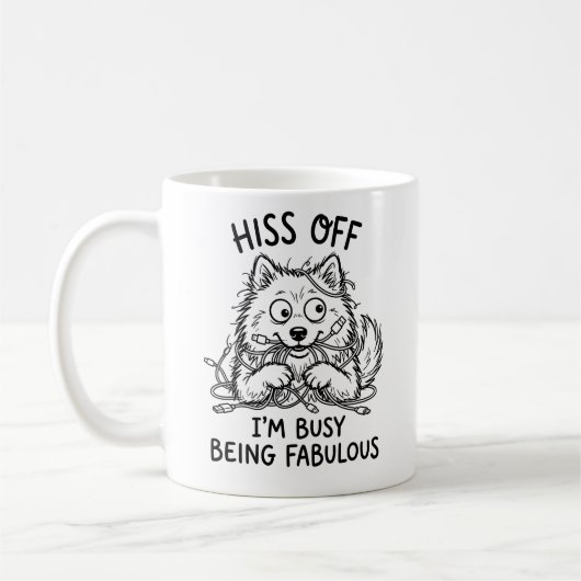 Tasse drôle de Samoyède Classique (Gauche)