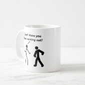 Tasse drôle de séance d'entraînement de Stickman (Devant gauche)