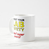 Tasse drôle de sécurité de laboratoire (Devant gauche)