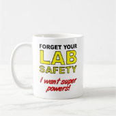 Tasse drôle de sécurité de laboratoire (Gauche)
