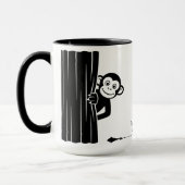 Tasse drôle de singe Peekaboo (Gauche)