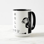 Tasse drôle de singe Peekaboo (Devant droit)