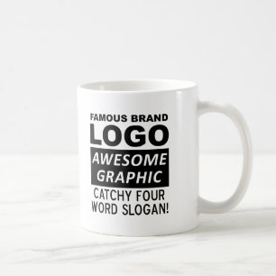 Tasse drôle de slogan de logo