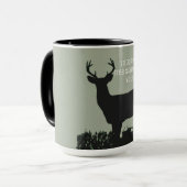 Tasse drôle de support d'arbre de chasse de cerfs (Devant gauche)