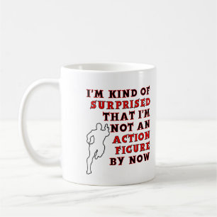 Tasse drôle de surprise de nombre d'actions
