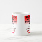 Tasse Drôle de Symptômes de Personnalité (Centre)