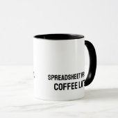 Tasse drôle de tableur pour comptable (Devant droit)