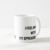 Tasse drôle de tableur pour comptable (Devant droit)