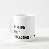 Tasse drôle de tableur pour comptable (Devant gauche)