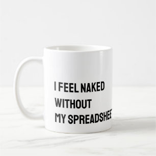 Tasse drôle de tableur pour comptable
