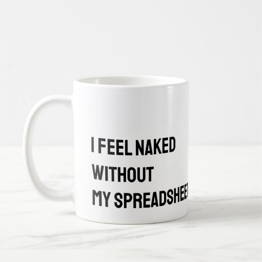 Tasse drôle de tableur pour comptable (Gauche)
