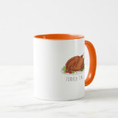 Tasse drôle de Thanksgiving Turkey Time (Devant droit)