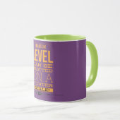 Tasse drôle de thé de café "mon niveau de caféine (Devant droit)