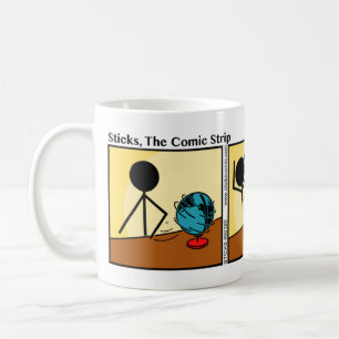 Tasse drôle de The Globe de rotation de Stickman