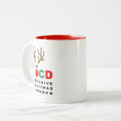 Tasse drôle de vacances de désordre obsédant de (Devant gauche)