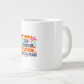 Tasse drôle de vacances de six mois deux fois par (Devant droit)