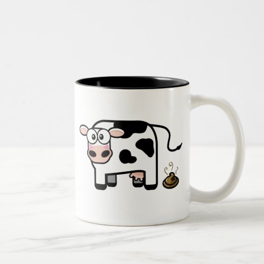 Tasse drôle de vache à Pooping (Droit)