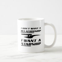 Tasse drôle de vaisseau spatial de relation