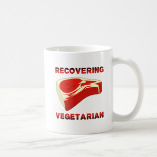 Tasse drôle de végétarien rétabli