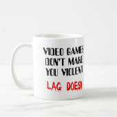 Tasse drôle de violence de retard de jeu vidéo (Gauche)