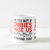 Tasse drôle de zombies trébuchant (Devant gauche)