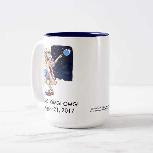 Tasse drôle d'éclipse - 15 onces (Devant gauche)