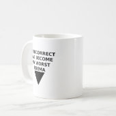 Tasse drôle d'ennemi autocorrigé (Devant gauche)