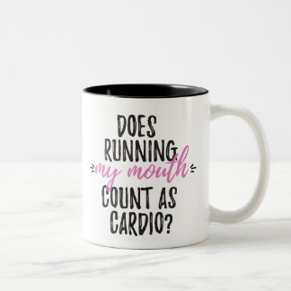 Tasse drôle d'exercice