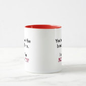 Tasse drôle d'humour de bureau je suis le patron (Centre)