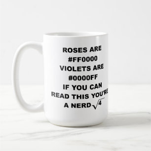 Tasse drôle d'humour poétique pour geek nerd