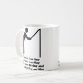 Tasse drôle d'idiot de pêche Humour (Devant gauche)