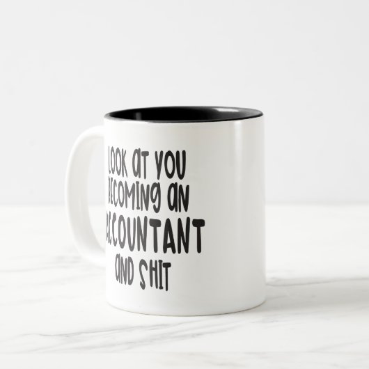 Tasse drôle d'obtention du diplôme de comptable (Devant gauche)