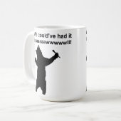 Tasse drôle d'ours qui chante (Devant gauche)