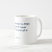Tasse drôle : Enseignez un homme à pêcher et vous (Devant droit)