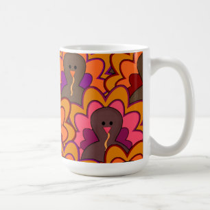Tasse drôle et colorée pour la fête de la dinde