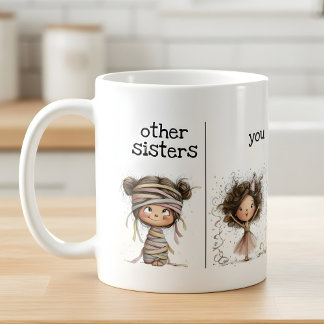 Tasse drôle et fantaisiste pour sœurs