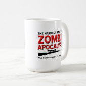 Tasse drôle excitée pour l'Apocalypse de Zombie (Devant droit)